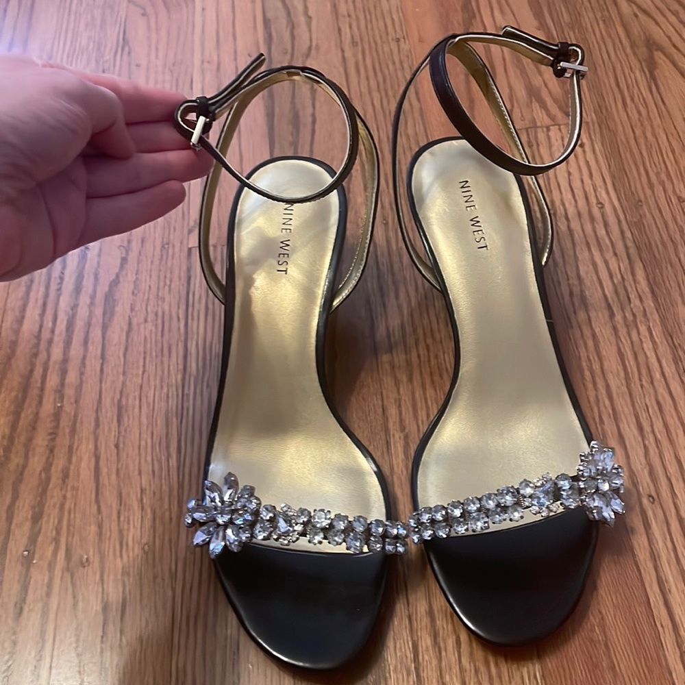 Nine West off course rhinestone heels